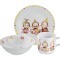 Набор посуды на 1 персону 3 пр."обезьяна с подарком":миска+тарелка+кружка Hangzhou Jinding (D-87-075) 