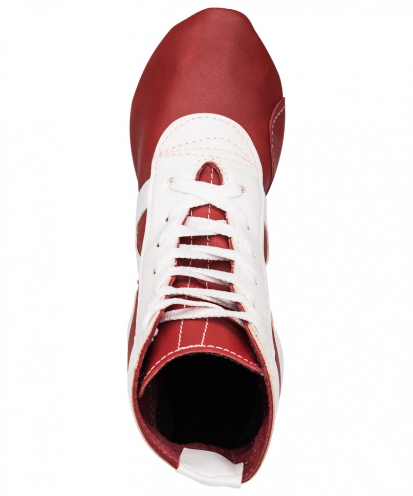 Обувь для самбо SM-0102, кожа, красный (271176)