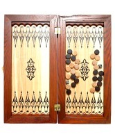 Нарды средние, сувенирные, кожаные,  в чехле (116140)