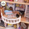 Деревянный кукольный домик "Магнолия", с мебелью 13 предметов в наборе, свет, звук, для кукол 30 см (65839_KE)