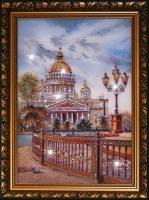 Картина Исаакиевский собор с кристаллами Swarovski (1167)