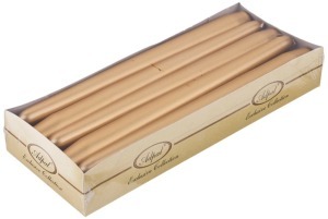 Свеча столовая d2*24см цвет металлик золото (10) (TT-00010923)