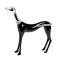 Статуэтка "Собака" цвет черный с серебром 25х6х24 - TT-00000257