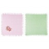 Комплект салфеток из 2шт "малиновка" 40*40 см. х/б 100%, зелёный/розовый SANTALINO (850-453-28)