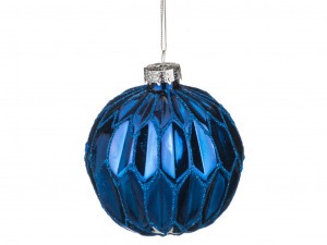 Декоративное изделие шар стеклянный диаметр=8 см. высота=9 см. цвет: синий Dalian Hantai (862-065)