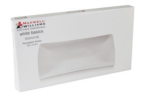 Блюдо, 30х17 см, фарфор P, белое, прямоугольное, Diamonds - MW688-JX260330 Maxwell & Williams