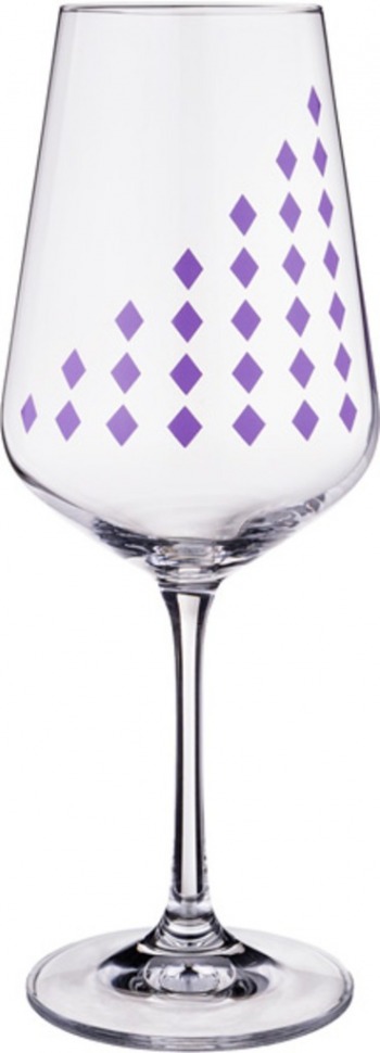 Набор бокалов для вина из 6 шт. "sandra" 450 мл. высота=24 см Bohemia Crystal (674-650)