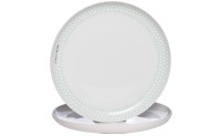 Тарелка белая с бирюзовым рисунком (2) 30*30*3,3 (D-00002633) 