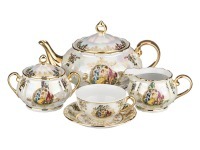 Чайный сервиз на 6 персон 15 пр."мадонна" 1500/200/350/450 мл. G.Benedikt. (662-558)