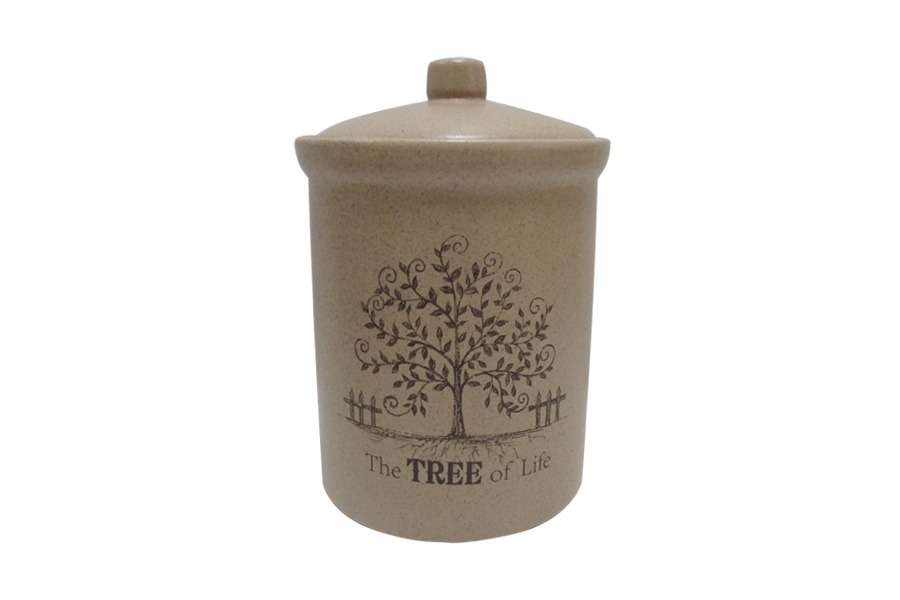 Банка для сыпучих продуктов Дерево жизни, 16 см - TLY301-3-TL-AL Terracotta