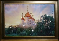 Картина Храм В лучах солнца с кристаллами Swarovski (1061)