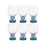 Набор бокалов для воды из 6 шт. '"gina" 450 мл. высота=16 см Bohemia Crystal (674-660)