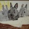 Картина Братцы кролики с кристаллами Swarovski (1060)