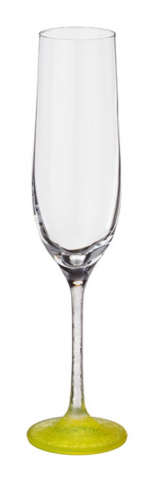 Набор бокалов для шампанского из 4 шт. "neon frozen" 190 мл. высота=24 см. Bohemia Crystal (674-332)