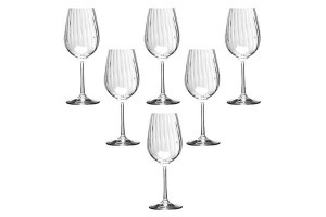 Набор бокалов для вина "waterfall" из 6 шт. 350 мл высота 22,5 см Bohemia Crystal (674-102)
