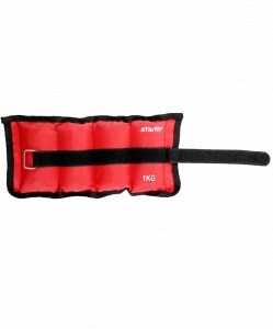 Утяжелители STARFIT WT-401, 1 кг, красный (237091)