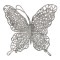 Изделие декоративное "бабочка" на клипсе. длина=14см. серебро Lefard (241-2444)