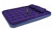 Надувная кровать Relax Flocked air bed QUEEN  насос+2подушки 21470 (15862)