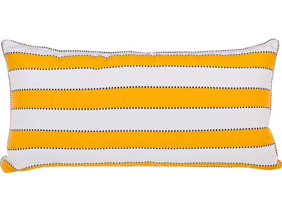 Подушка декоративная 40х80 "пицца", 100% х/б,жёлтый+белый SANTALINO (850-874-61)