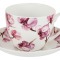 Чашка с блюдцем (белая) Орхидея в цветной упаковке - TEM-10043 The English Mug