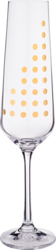 Набор бокалов для шампанского из 6 шт. "sandra" 200 мл. высота=25 см Bohemia Crystal (674-637)