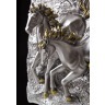 Панно "лошади" серебро 85*120 см. Lefard (50-376)