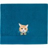 Полотенце "котик",50*90. махра,изумрудный,100% хлопок 400гр\м SANTALINO (850-330-62)