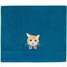 Полотенце "котик",50*90. махра,изумрудный,100% хлопок 400гр\м SANTALINO (850-330-62)