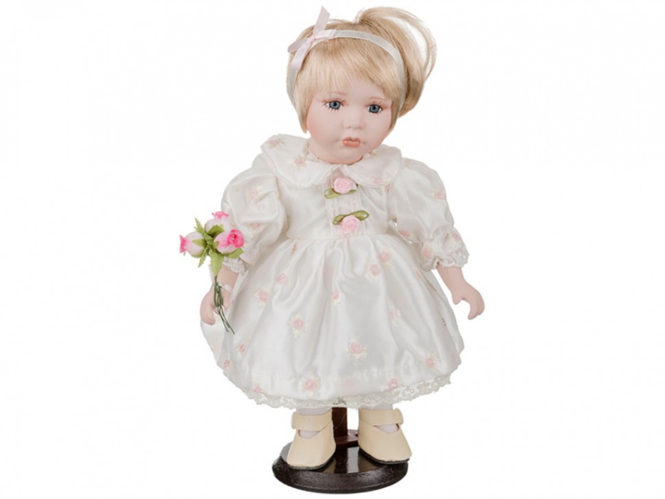 Фарфоровая кукла "милана" с мягконабивным туловищем высота=30 см. Jiangsu Holly (485-242) 