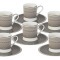 Кофейный набор Мокко, 6 чашек 0,1 л, 6 блюдец - NG-I150905A-C6-AL Naomi