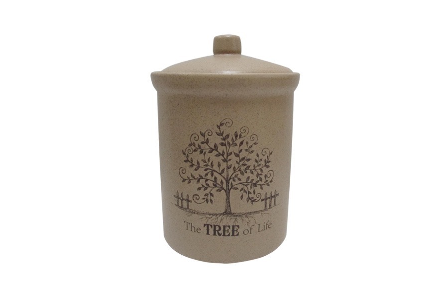 Банка для сыпучих продуктов Дерево жизни, 14 см, 0,4 л - TLY301-4-TL-AL Terracotta