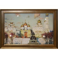 Картина Храм Золотые купола с кристаллами Swarovski (1154)