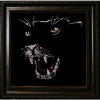 Картина Взгляд Багиры с кристаллами Swarovski (1818)