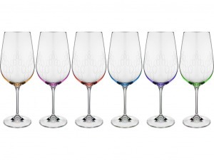Набор бокалов для вина из 6 шт. "viola" 550 мл. высота=24,5 см Bohemia Crystal (674-654)