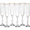 Набор бокалов для шампанского из 6 шт."анжела оптик" 190 мл.высота 25 см. Crystalex (674-038)