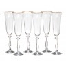 Набор бокалов для шампанского из 6 шт."анжела оптик" 190 мл.высота 25 см. Crystalex (674-038)
