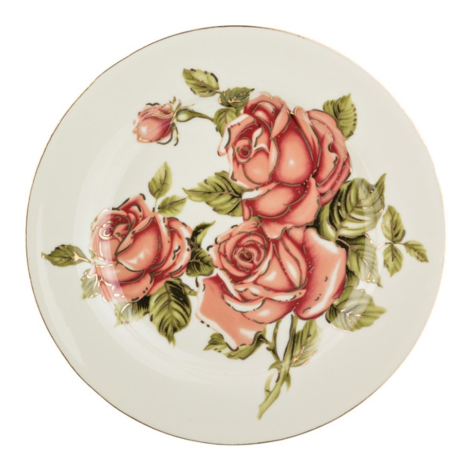 Набор тарелок из 6 шт. "корейская роза" диаметр=19 см Lefard (126-502)