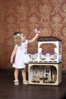 Дом для кукол Barbie (Барби) "Коллекция", С-1293 с мебелью (С-1293п)