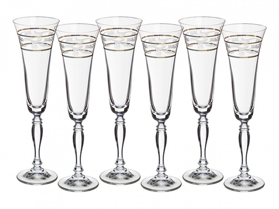Набор бокалов для шампанского из 6 шт. "виктория" 180 мл. Nb Art (615-641) 