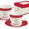 Набор: 2 чашки + 2 блюдца для кофе HERMITAGE в подарочной упаковке - EL-R1072_HERM Easy Life (R2S)