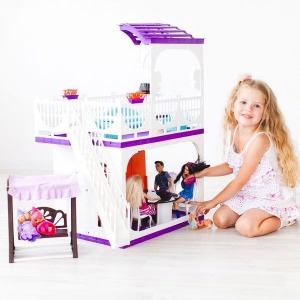 Дом для кукол Barbie (Барби) "Конфетти", С-1334 с мебелью (С-1334п)