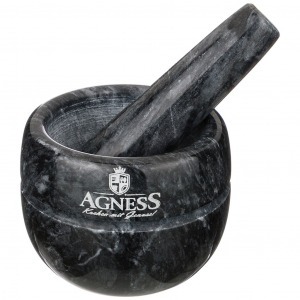 Ступка agness с пестиком диаметр=9 см высота=7 см Agness (925-106)