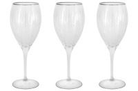 Бокал для вина, 275 мл, 6 шт, хрусталь, с серебристым кантом, Piza Silver - SM2101/1/SAL Same