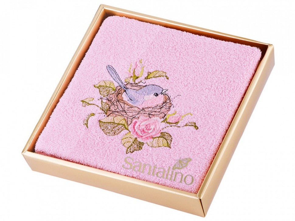 Полотенце махровое ,40*70 см., "малиновка", розовый, 100%х\б SANTALINO (850-330-55)