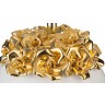 Светильник настольный "розы"+абажур золото диаметр=30 см. высота=44 см.е27 CERAMICHE MILLENNIO (313-036)