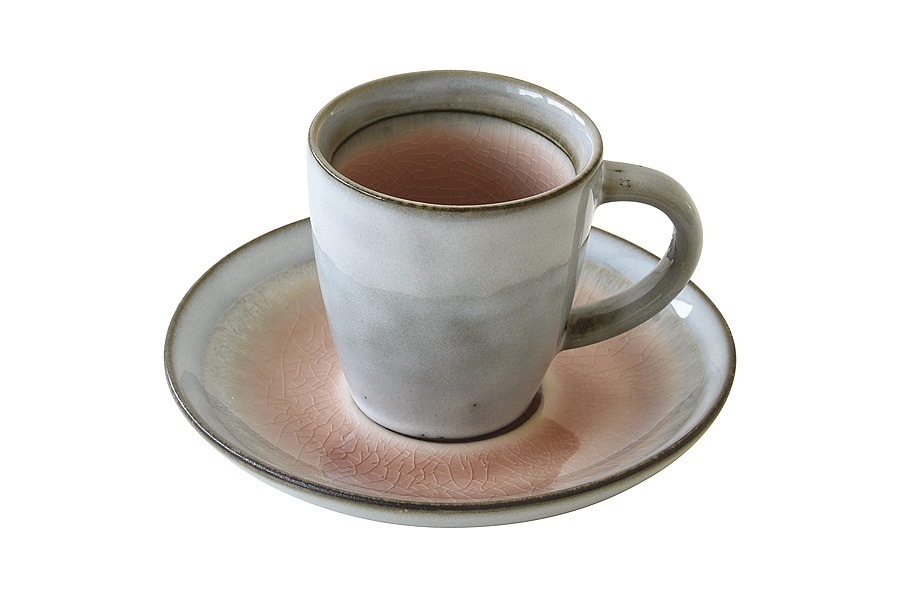 Чашка с блюдцем Origin (пыльно-розовая) без инд.упаковки - EL-1805_OGDU Easy Life (R2S)