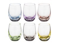 Набор стопок из 6 шт. "rainbow" 60 мл высота=6 см Bohemia Crystal (674-411)
