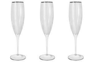 Набор бокалов для шампанского Пиза серебро, 0,15 л, 6 шт - SM2103/SAL Same