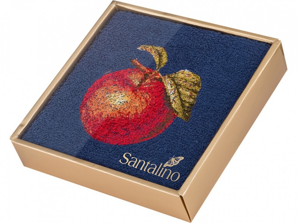 Полотенце махровое 50х35,"яблоко"100%хлопок, синий SANTALINO (850-600-46)