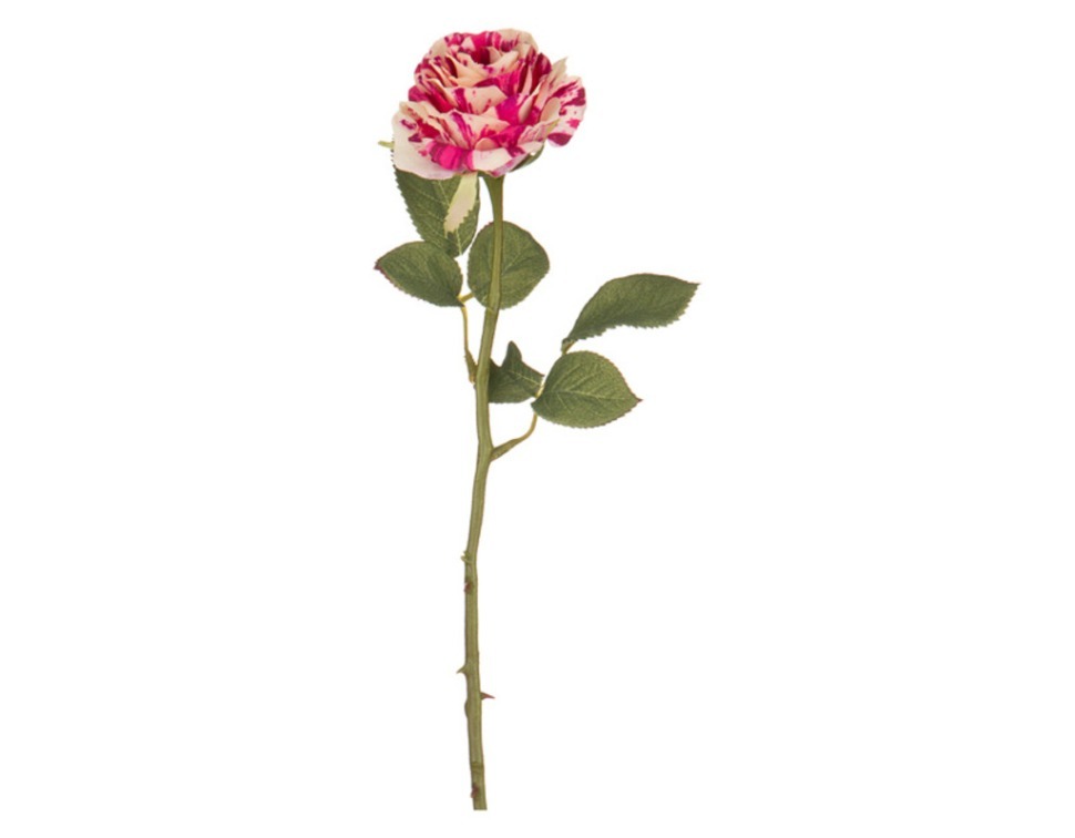Цветок искусственный "роза цвета фуксия" длина=38 см. Silk-Ka B.v. (654-181) 